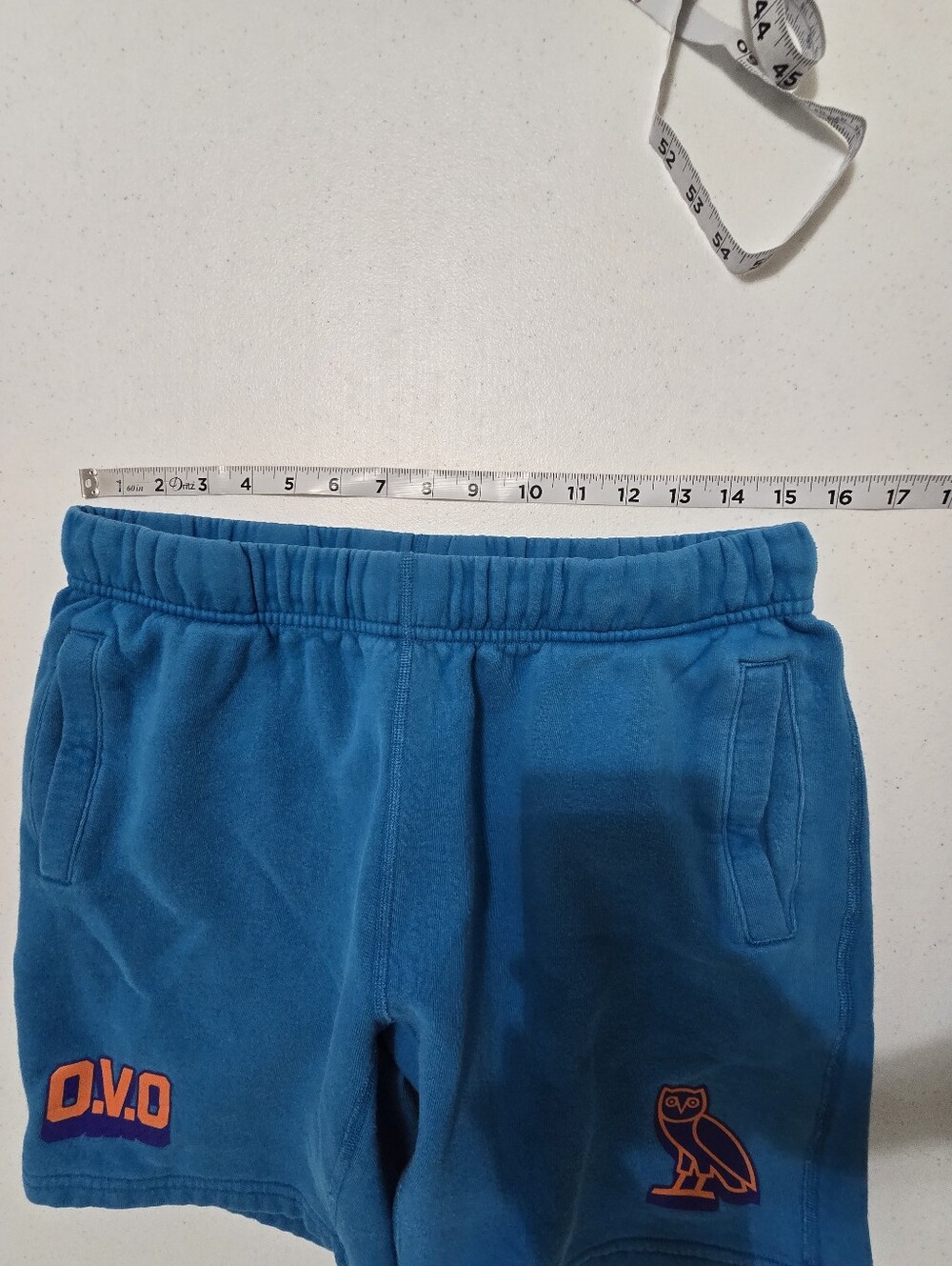 Ovo Blue Knock Out Sweat Shorts Men's Small Fleece 7.5" Casual - Picture 3 of 9